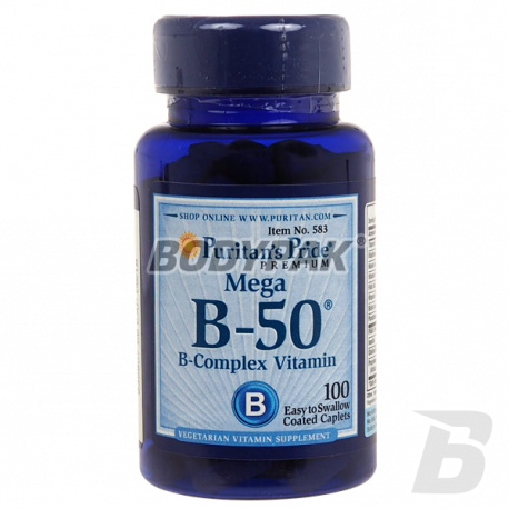 Puritan's Pride B-50 B-Complex Vitamin - 100 kaps.