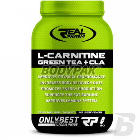 Real Pharm L-Carnitine Green Tea + CLA - 90 tabl.