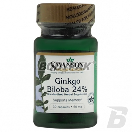 Swanson Ginko Biloba ekstrakt 60mg - 30 kaps.