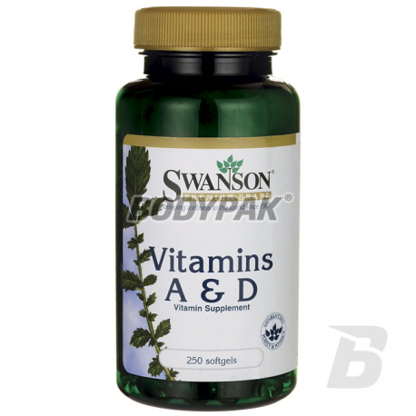 Swanson Vitamins A & D [Witamina A & D 5000/400mg] - 250 kaps.