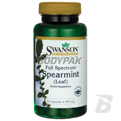 Swanson FS Spearmint Leaf 400mg - 60 kaps.