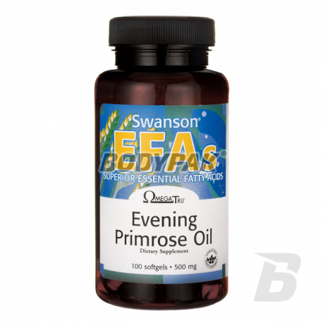 Swanson EFAs Evening Primrose Oil [Olej z wiesiołka] 500mg - 100 kaps.