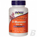 NOW Foods D-Mannose 500mg - 120 kaps.