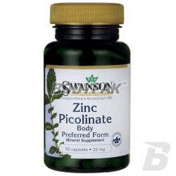 Swanson Zinc Piclonate 22mg - 60 kaps.