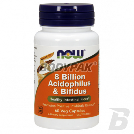 NOW Foods Acidophilus & Bifidus 8 Bilion - 60 kaps.