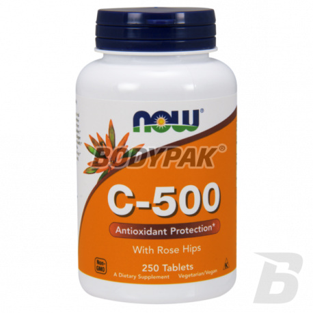 NOW Foods Vitamin C-500 with Rose Hips - 250 tabl.