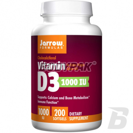 Jarrow Vitamin D3 1000IU - 200 kaps.