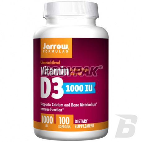 Jarrow Vitamin D3 1000IU - 100 kaps.