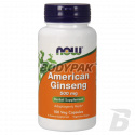 NOW Foods American Ginseng 500mg - 100 kaps.