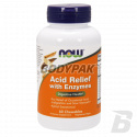 NOW Foods Acid Relief with Enzymes - 60 kaps.