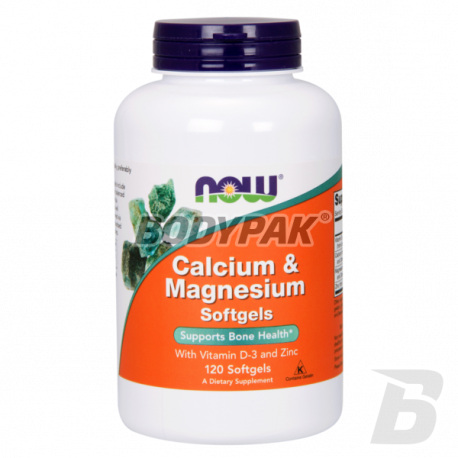 NOW Foods Calcium & Magnesium with Vitamin D-3 and Zinc - 120 kaps.