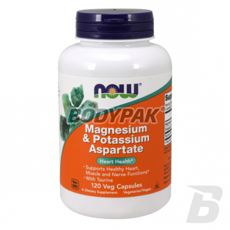 NOW Foods Magnesium & Potas Aspartate + Tauryna - 120 kaps. ​​