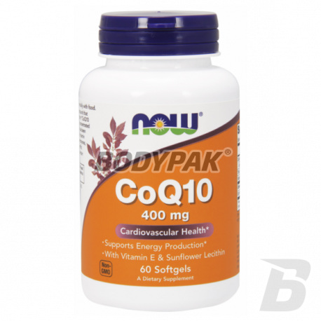 NOW Foods CO Q10 with Lecithin & Vit E 400mg - 60 kaps.
