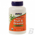 NOW Foods Fruit & Greens Organic - 120 tabl.