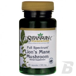 Swanson Full Spectrum Lion's Mane Mushroom 500mg - 60 kaps.