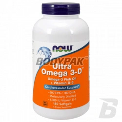 NOW Foods Ultra Omega-3 + Vitamin D-3 - 180 kaps.