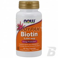 NOW Foods Biotin 5000mcg - 60 vegecaps.