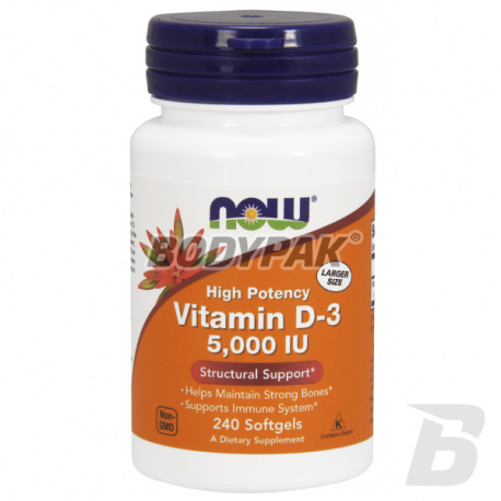 NOW Foods Vitamin D-3 5000 IU - 240 tabl.
