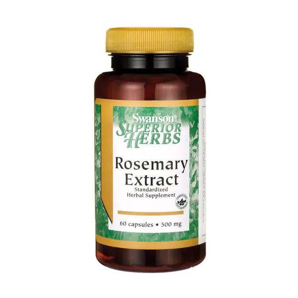 Swanson Rozmaryn ekstrakt 500mg 60 kaps. [DATA WAŻNOŚCI: 30.12.2018]