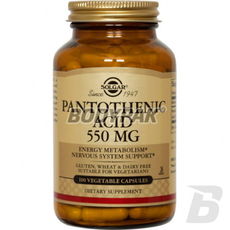 Solgar Pantothenic Acid 550mg - 100 kaps.