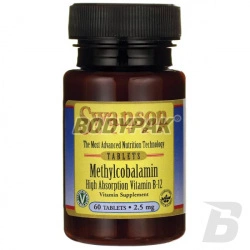 Swanson Methylcobalamin High Absorption Vitamin B12 2,5mg - 60 tabl. do ssania 