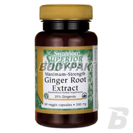 Swanson Maximum Strength Ginger Root Extract - 60 kaps.
