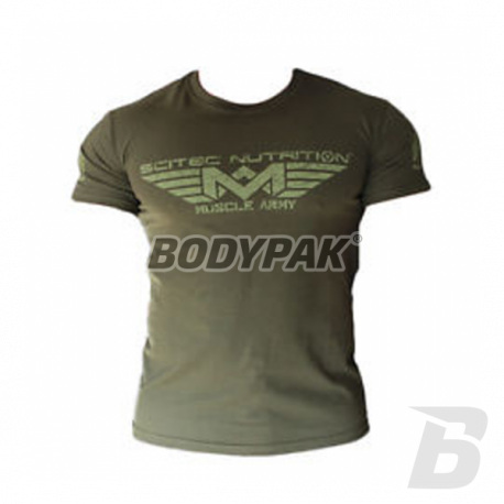 Scitec T-Shirt Muscle Army Green - 1 szt.