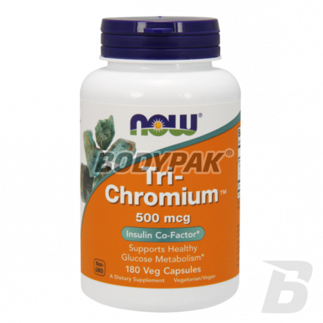 NOW Foods Tri-Chromium + Cinnamon - 180 kaps.