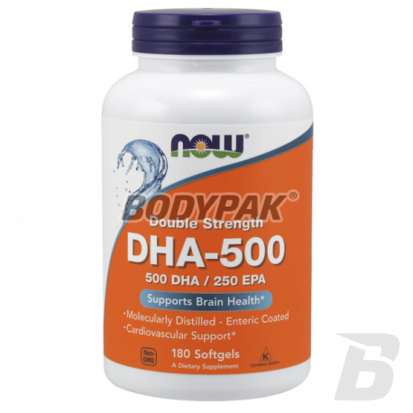 NOW Foods DHA-500 Double Strength [500 DHA / 250 EPA] - 180 kaps.
