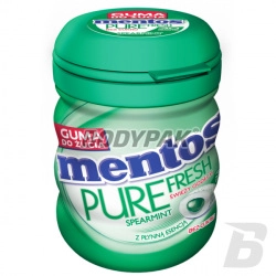 Mentos Pure Fresh Spearmint Sugarfree Gumy do żucia o smaku mięty zielonej bez dodatku cukru - 60g