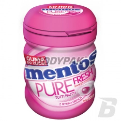 Mentos Pure Fresh Tutti Frutti Sugarfree Gumy do żucia o smaku owocowym bez dodatku cukru - 60g