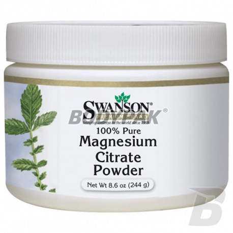 Swanson 100% Pure Magnesium Citrate Powder [Cytrynian magnezu] - 244g