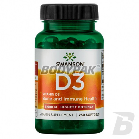 Swanson Vitamin D3 5000 IU - 250 kaps.
