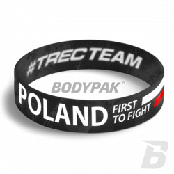 Trec Team Wristband 067 Opaska Silikonowa POLAND FIRST TO FIGHT - Black