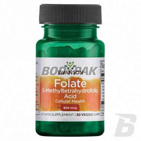 Swanson Folate 5-Methyltetrahydrofolic Acid 800mcg - 30 kaps.