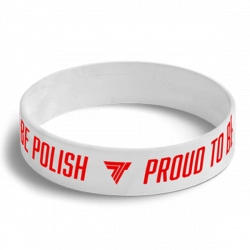 Trec Wristband 066 Opaska Silikonowa PROUD TO BE POLISH - White