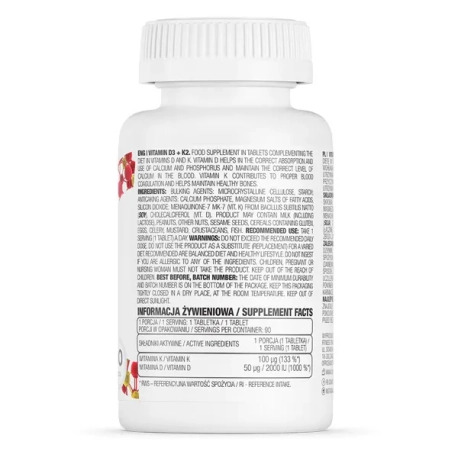 Ostrovit Vitamin D3 + K2 - 90 tabl.