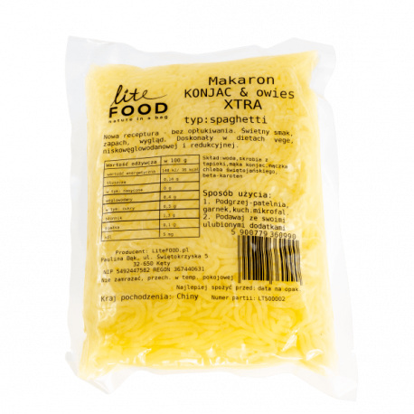 LiteFOOD Makaron Konjac & Owies Xtra Spaghetti - 1000 g