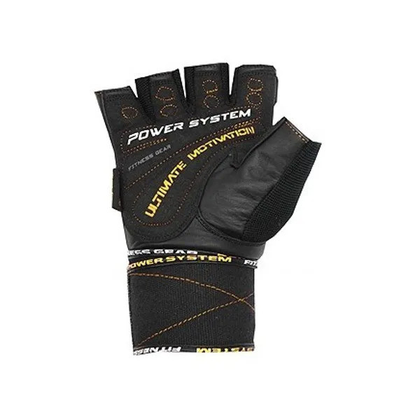 Power System Rękawice Ultimate Motivation 2810 [Black/Yellow] - 1 komplet