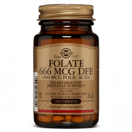 Solgar Folate 666mcg DFE (400ug Folic Acid) - 100 tabl.