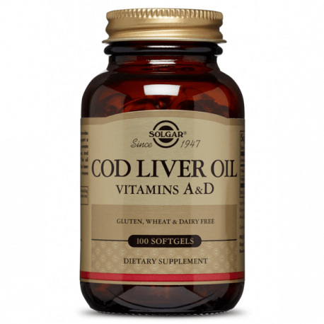 Solgar Cod Liver Oil Vitamins A & D - 100 kaps.
