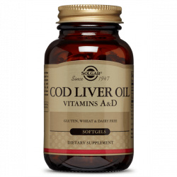 Solgar Cod Liver Oil Vitamins A & D - 250 kaps.