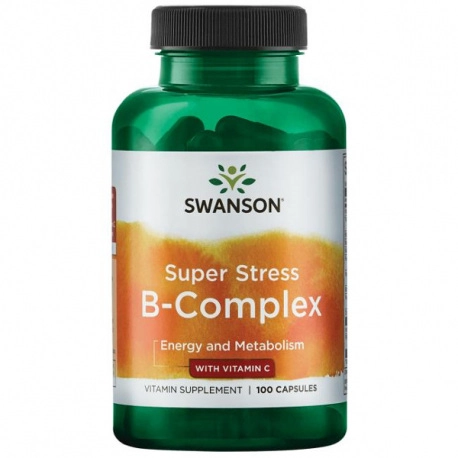 Swanson Super Stress B-Complex with Vitamin C - 100 kaps.