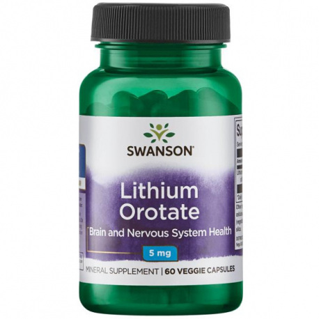 Swanson Lithium Orotate 5mg - 60 kaps.