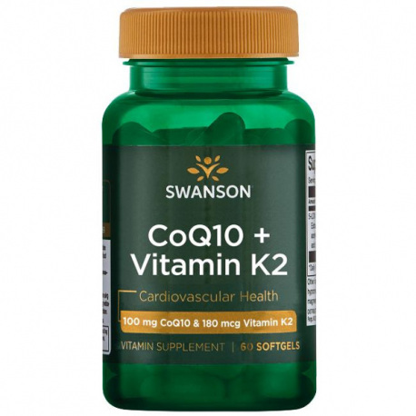 Swanson CoQ10 + Vitamin K2 - 60 kaps.