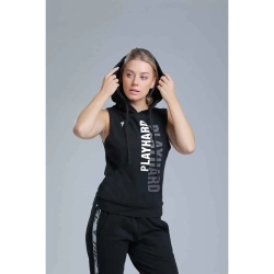 Trec Wear® Boxer Hoodie TRECGIRL 01 Stripe Black