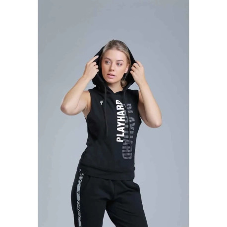 Trec Wear® Boxer Hoodie TRECGIRL 01 Stripe Black