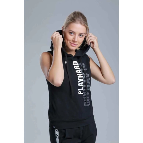 Trec Wear® Boxer Hoodie TRECGIRL 01 Stripe Black