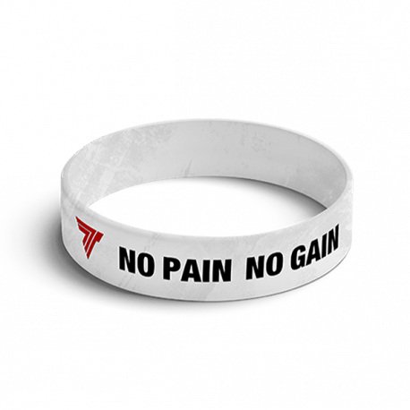 Trec Wristband 001 Opaska Silikonowa NO PAIN NO GAIN - White
