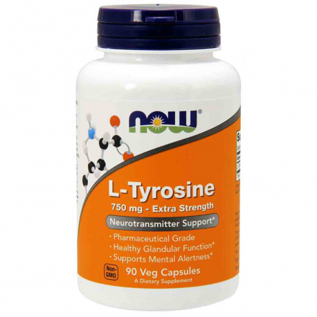 NOW Foods L-Tyrosine 750 mg - 90 kaps.
